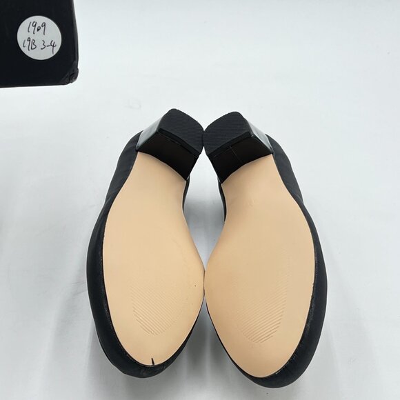 FOWT Classic Black or Two Toned Side V Cut Loafers Ladies Round Toe Mid Chunk - Picture 6 of 7